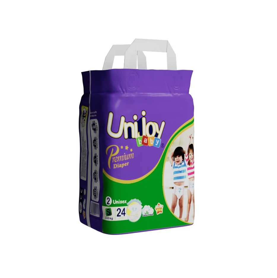 Ультратонкі підгузки Unijoy Premium S (3 - 6 кг), 24шт.